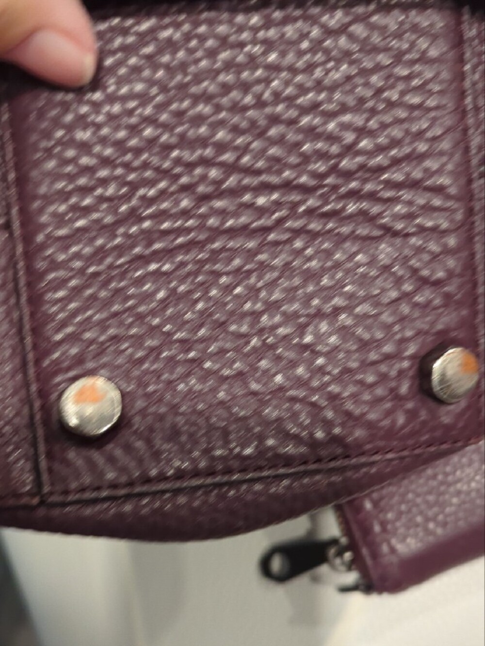 Rebecca Minkoff Plum Pebbled Leather Satchel with Crossbody Strap and Wallet - Picture 10 of 15